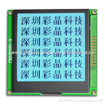 160160 dots matrix LCD display module, COG style, 3.3V, FPC connector, parallel communication